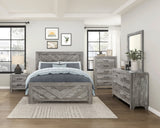 Corbin Gray Crossbuck Eastern King Panel Bed by Homelegance at Eve Furniture