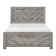 Corbin Gray Crossbuck Eastern King Panel Bed by Homelegance at Eve Furniture