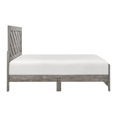 Corbin Gray Crossbuck Full Panel Bed by Homelegance at Eve Furniture