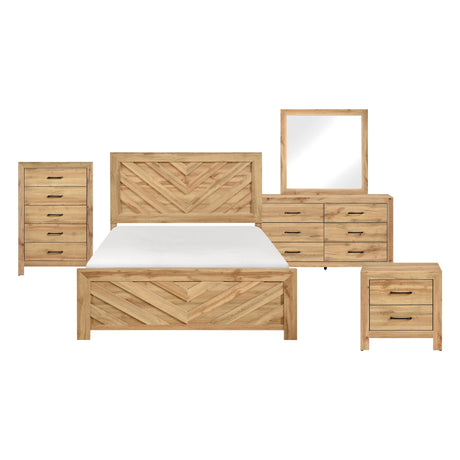 Corbin Natural Crossbuck Bedroom Set by Homelegance at Eve Furniture