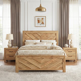 Corbin Natural Crossbuck Eastern King Bed by Homelegance at Eve Furniture