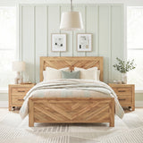 Corbin Natural Crossbuck Queen Bed by Homelegance at Eve Furniture