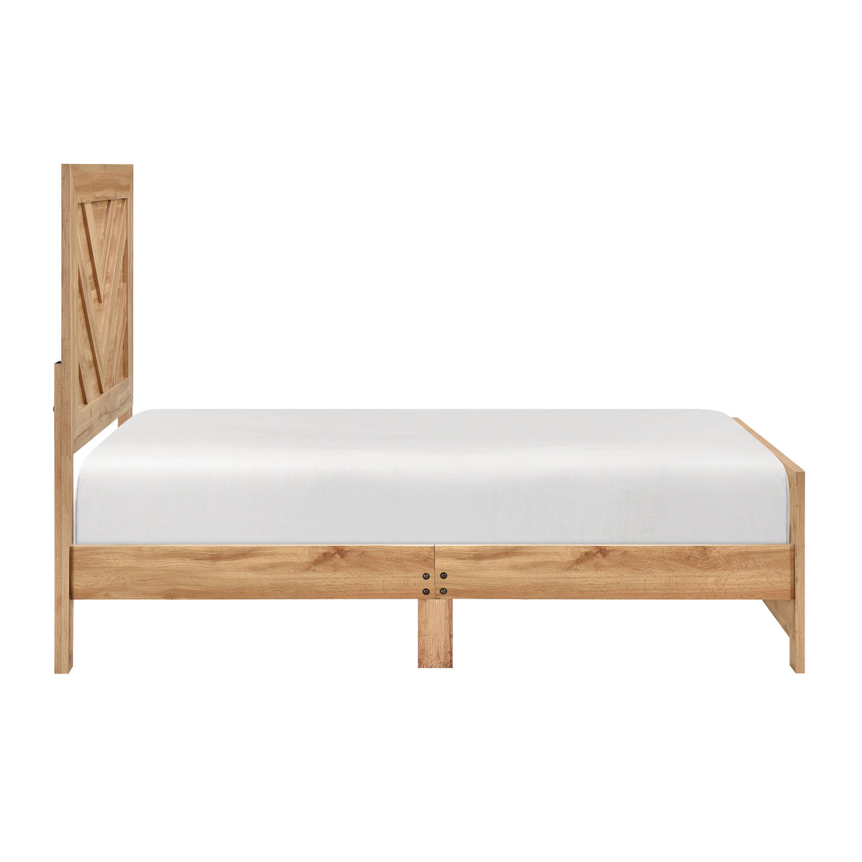 Corbin Natural Crossbuck Twin Bed by Homelegance at Eve Furniture