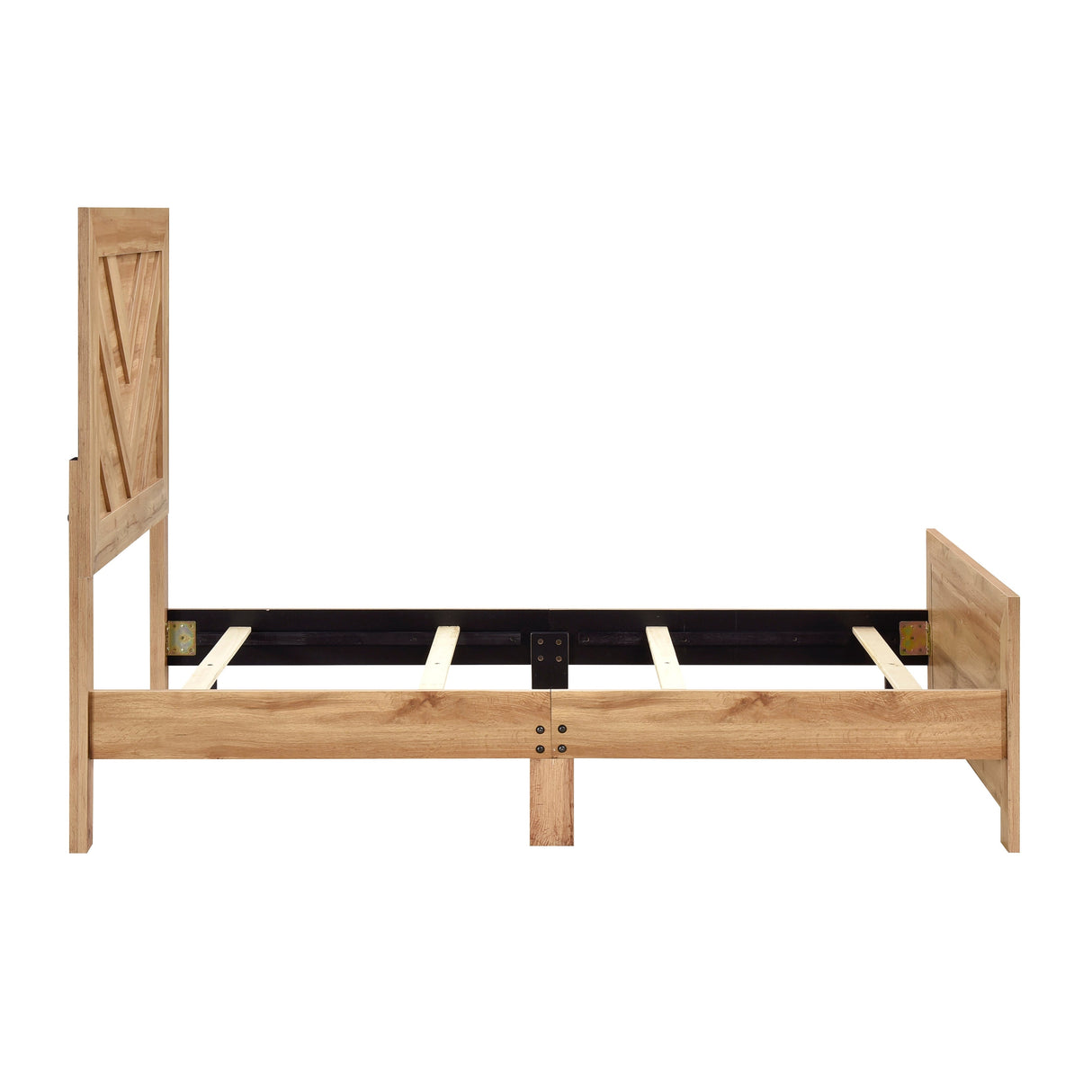 Corbin Natural Crossbuck Twin Bed by Homelegance at Eve Furniture