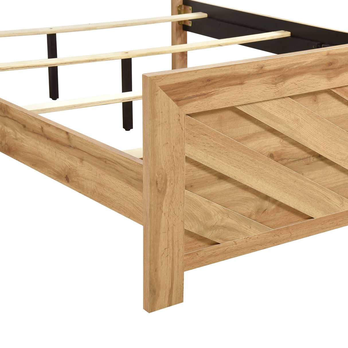 Corbin Natural Crossbuck Twin Bed by Homelegance at Eve Furniture