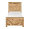 Corbin Natural Crossbuck Twin Bed by Homelegance at Eve Furniture