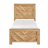 Corbin Natural Crossbuck Twin Bed by Homelegance at Eve Furniture