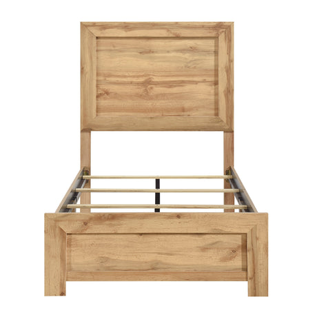 Corbin Natural Twin Panel Bed by Homelegance at Eve Furniture