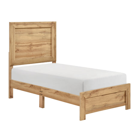 Corbin Natural Twin Panel Bed by Homelegance at Eve Furniture