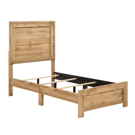 Corbin Natural Twin Panel Bed by Homelegance at Eve Furniture