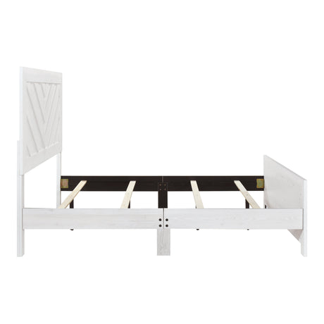 Corbin White Crossbuck California King Bed by Homelegance at Eve Furniture