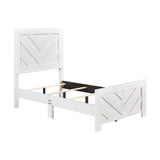 Corbin White Crossbuck Twin Panel Bed by Homelegance at Eve Furniture
