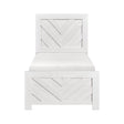 Corbin White Crossbuck Twin Panel Bed by Homelegance at Eve Furniture