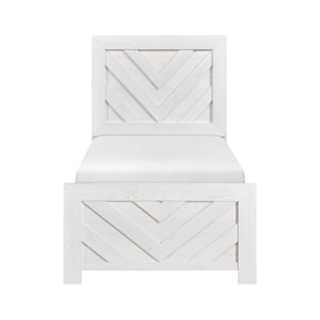 Corbin White Crossbuck Twin Panel Bed by Homelegance at Eve Furniture