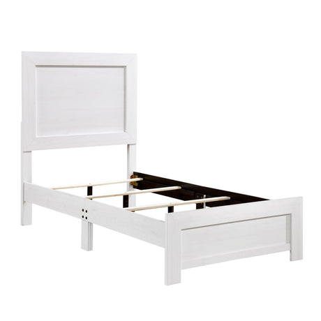 Corbin White Twin Panel Bed by Homelegance at Eve Furniture