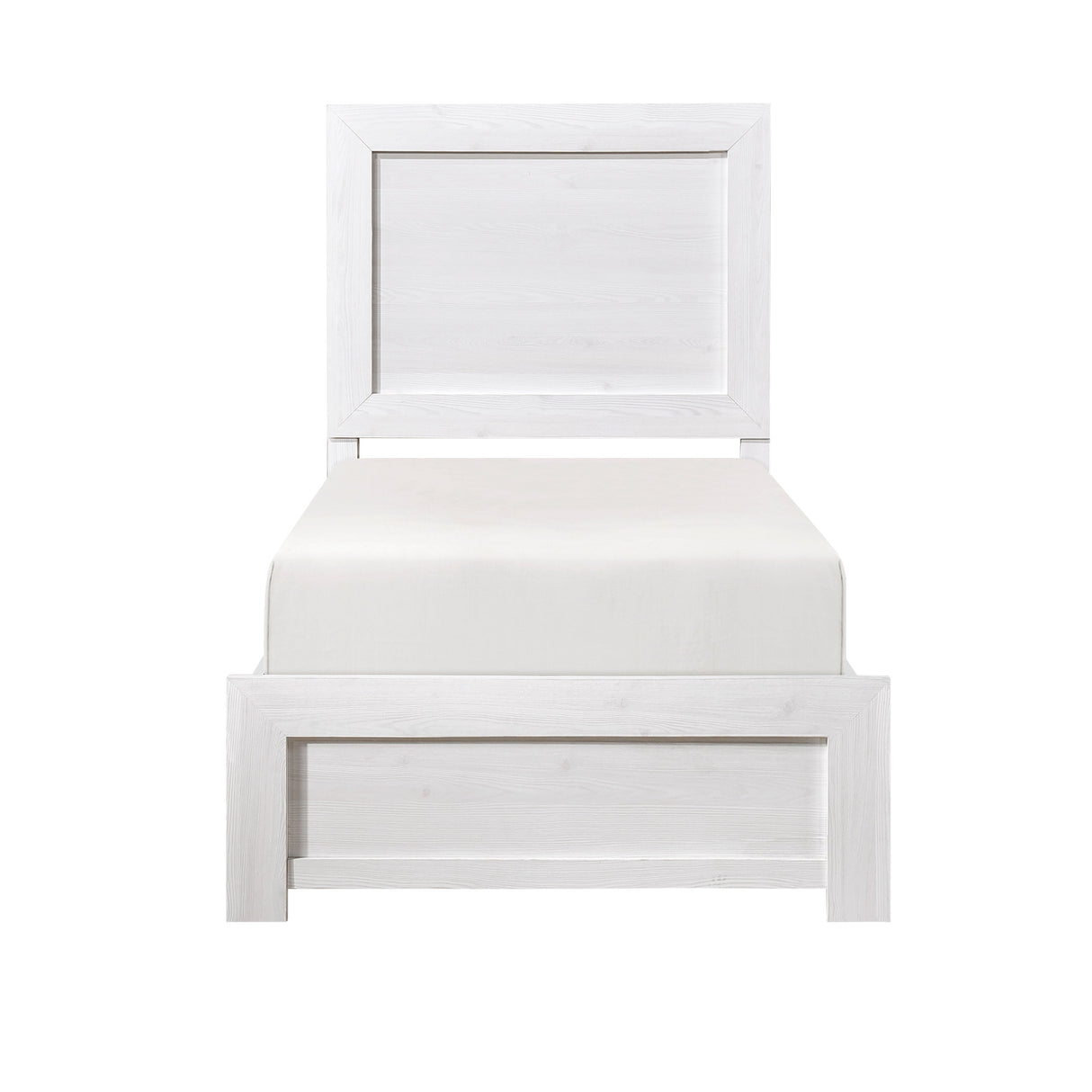 Corbin White Twin Panel Bed by Homelegance at Eve Furniture