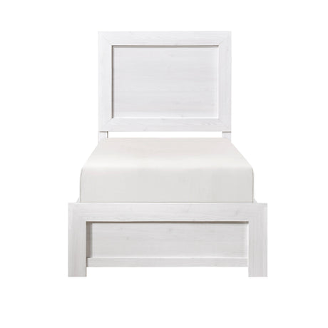 Corbin White Twin Panel Bed by Homelegance at Eve Furniture