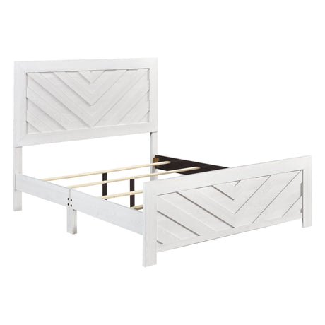 Corbin White Crossbuck Full Panel Bed by Homelegance at Eve Furniture