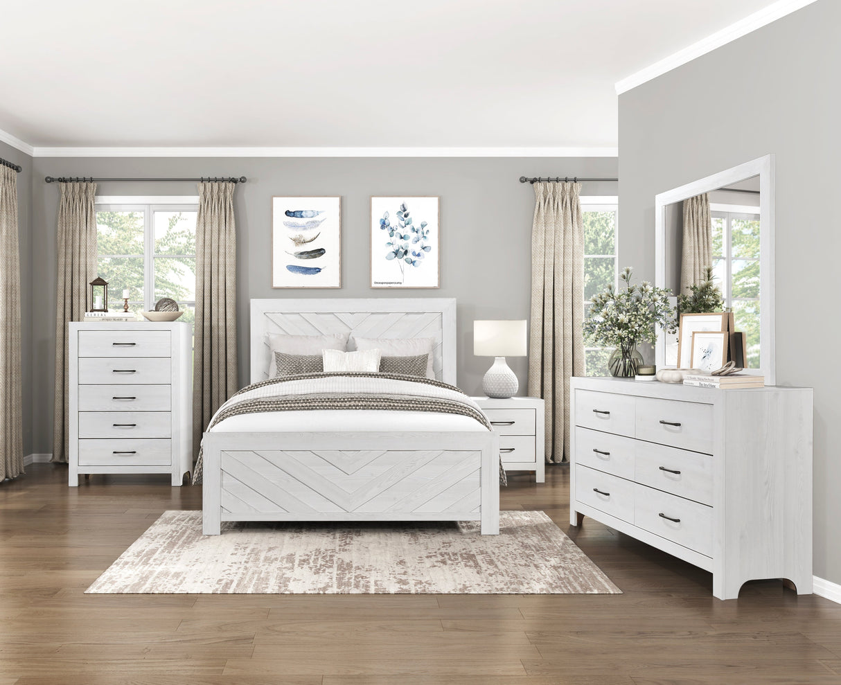 Corbin White Crossbuck Full Panel Bed by Homelegance at Eve Furniture