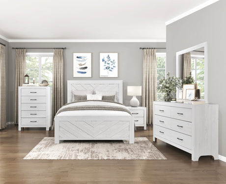 Corbin White Crossbuck Full Panel Bed by Homelegance at Eve Furniture
