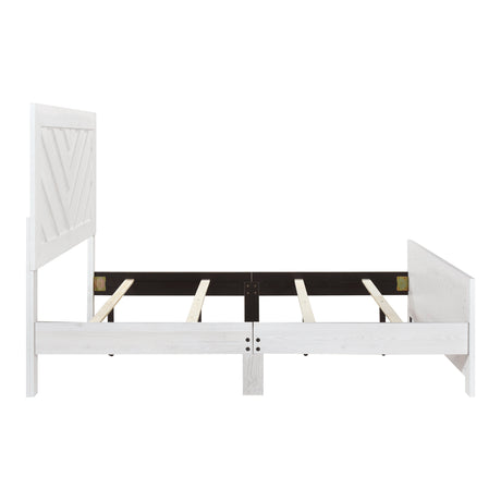 Corbin White Crossbuck Queen Panel Bed by Homelegance at Eve Furniture