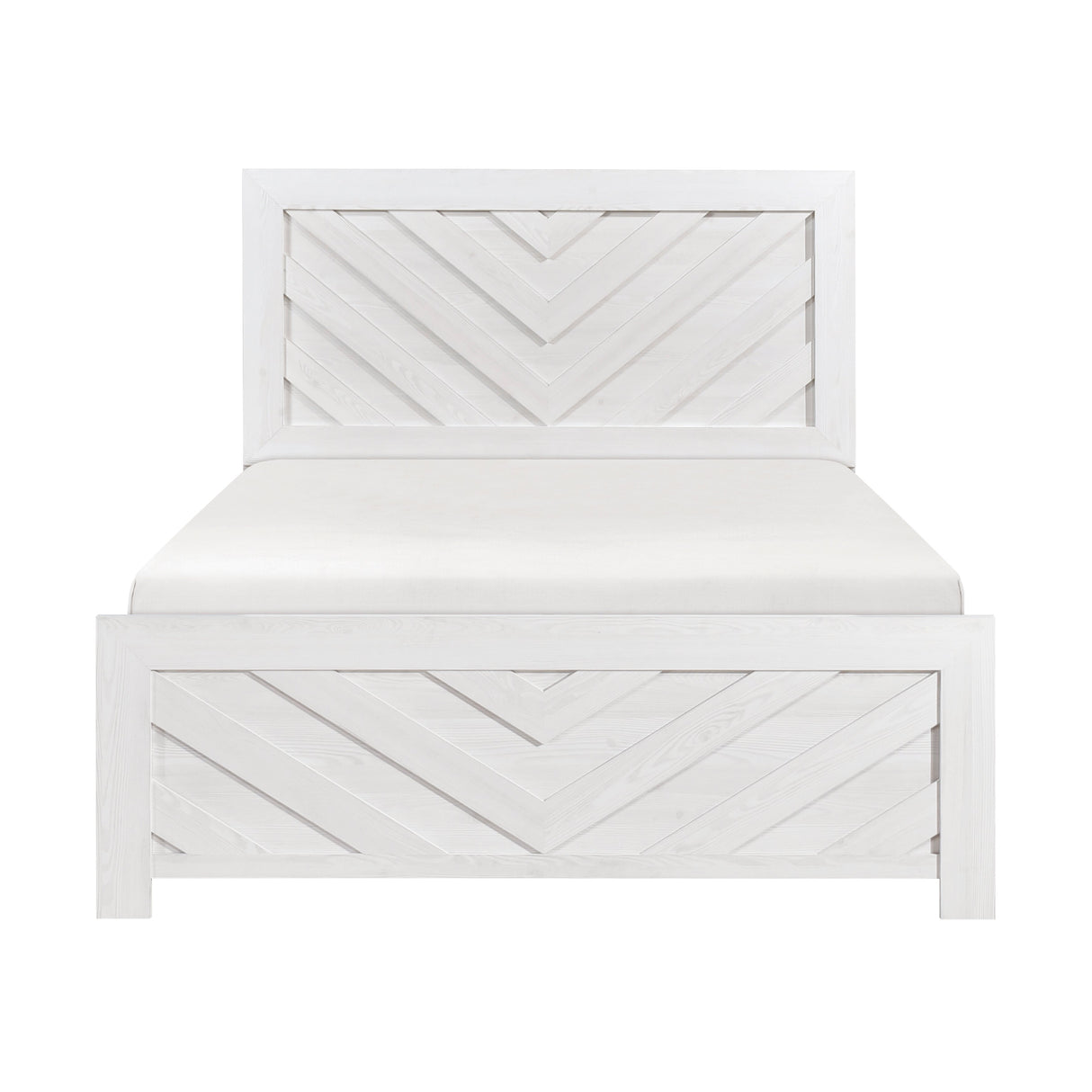 Corbin White Crossbuck Queen Panel Bed by Homelegance at Eve Furniture