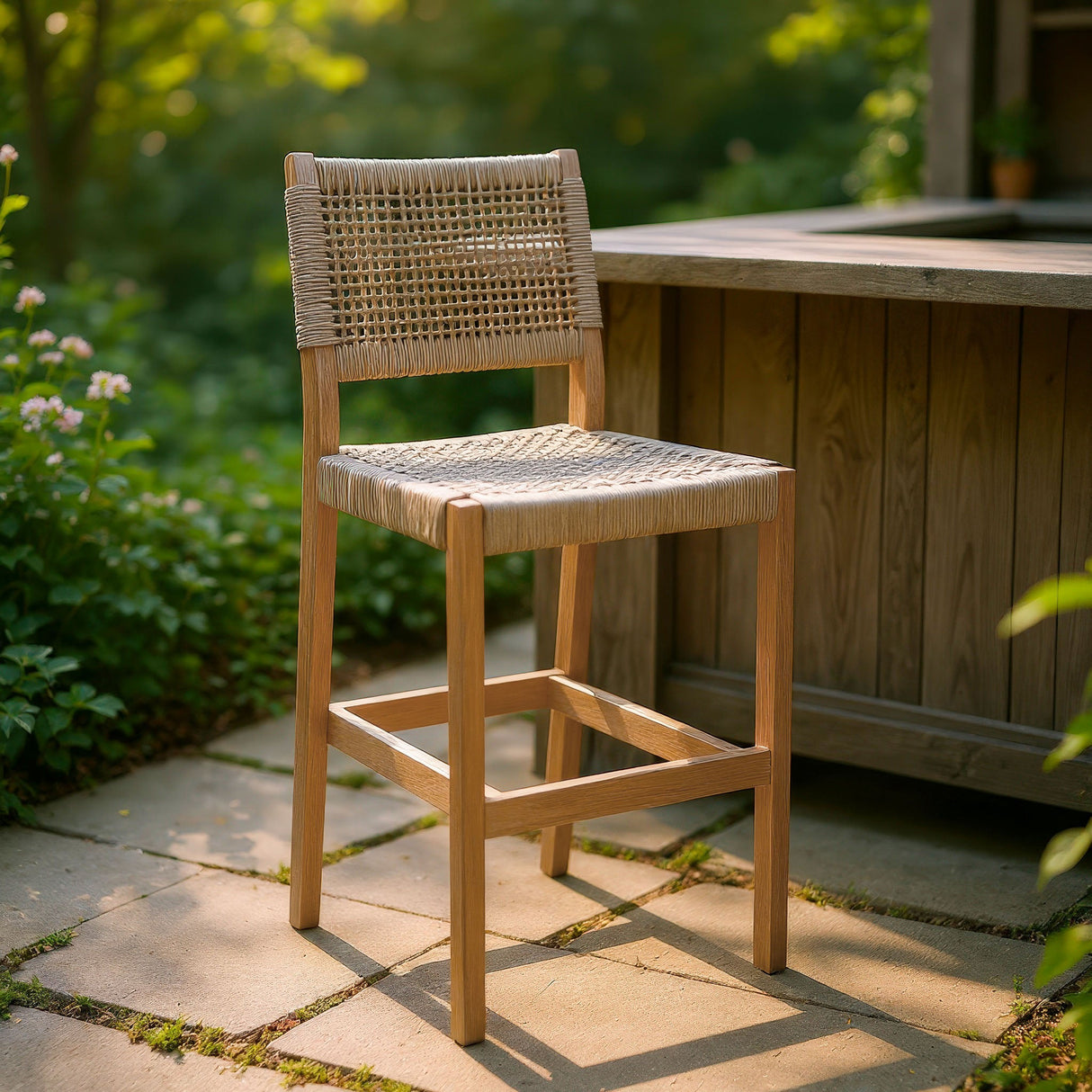 Corde Beige Barstool by Zuomod at Eve Furniture