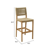 Corde Beige Barstool by Zuomod at Eve Furniture