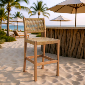 Corde Beige Barstool by Zuomod at Eve Furniture