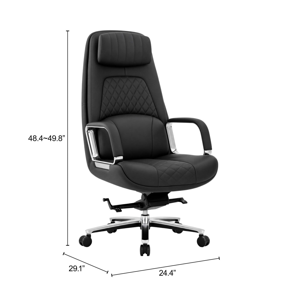 Cordelia Office Chair Black by Zuomod at Eve Furniture