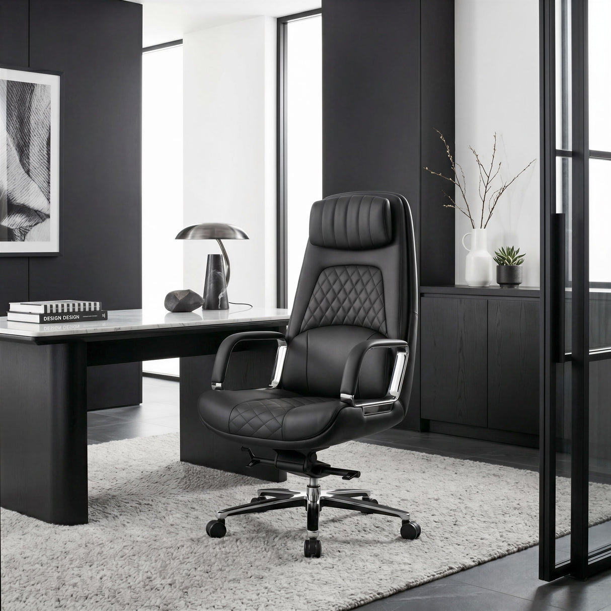 Cordelia Office Chair Black by Zuomod at Eve Furniture