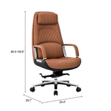Cordelia Office Chair Brown by Zuomod at Eve Furniture