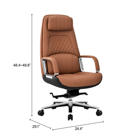 Cordelia Office Chair Brown by Zuomod at Eve Furniture