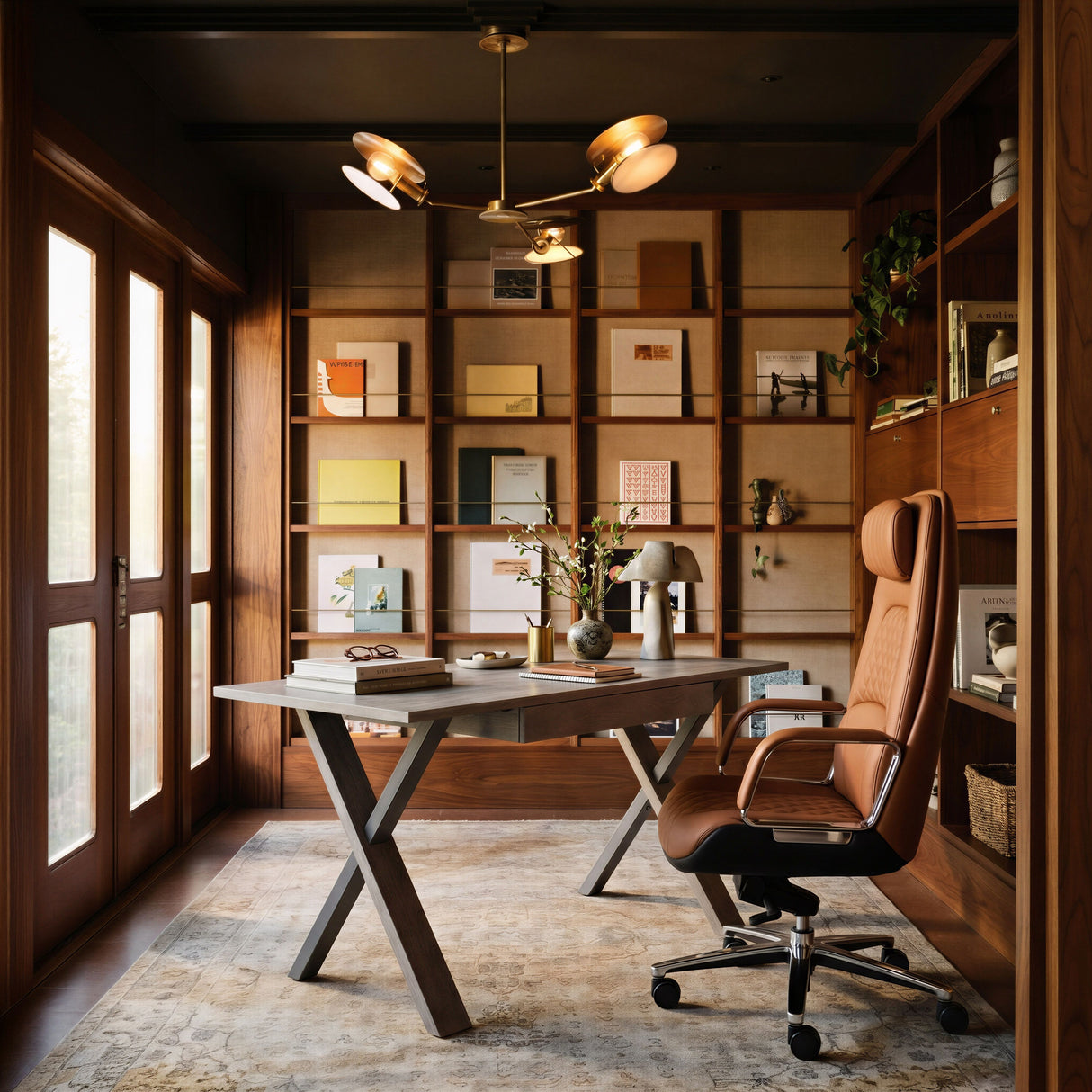 Cordelia Office Chair Brown by Zuomod at Eve Furniture