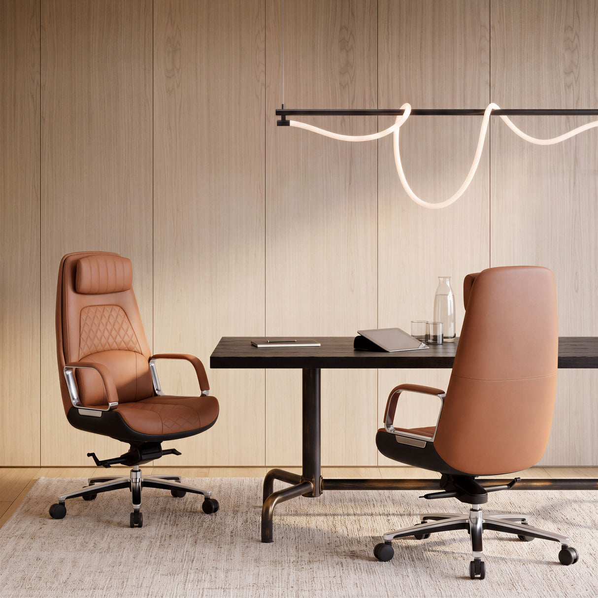 Cordelia Office Chair Brown by Zuomod at Eve Furniture