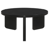 Cordova Black 2-Piece Solid Wood Coffee and End Table Set by Coaster at Eve Furniture