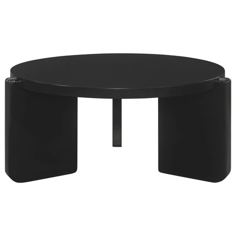 Cordova Black 2-Piece Solid Wood Coffee and End Table Set by Coaster at Eve Furniture