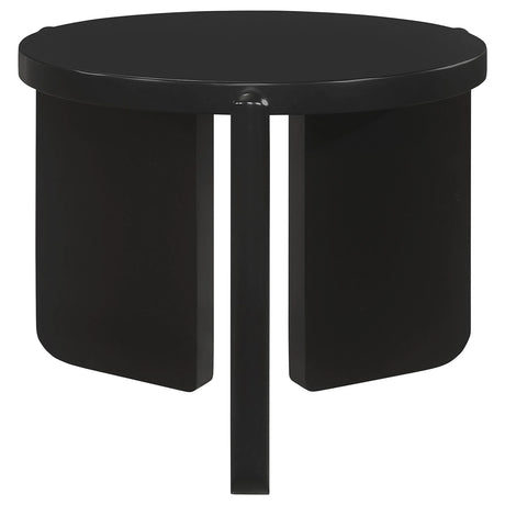 Cordova Black 3-Piece Solid Wood Coffee and End Table Set by Coaster at Eve Furniture