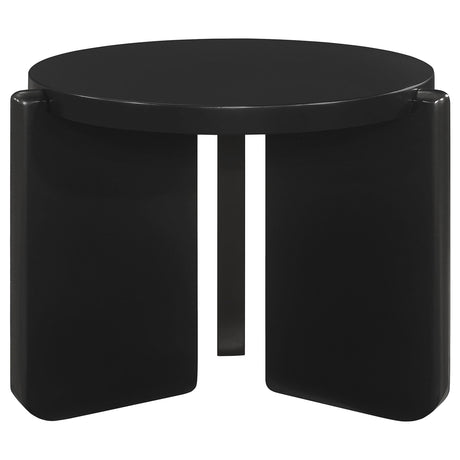 Cordova Black 3-Piece Solid Wood Coffee and End Table Set by Coaster at Eve Furniture