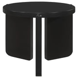 Cordova Black 3-Piece Solid Wood Coffee and End Table Set by Coaster at Eve Furniture