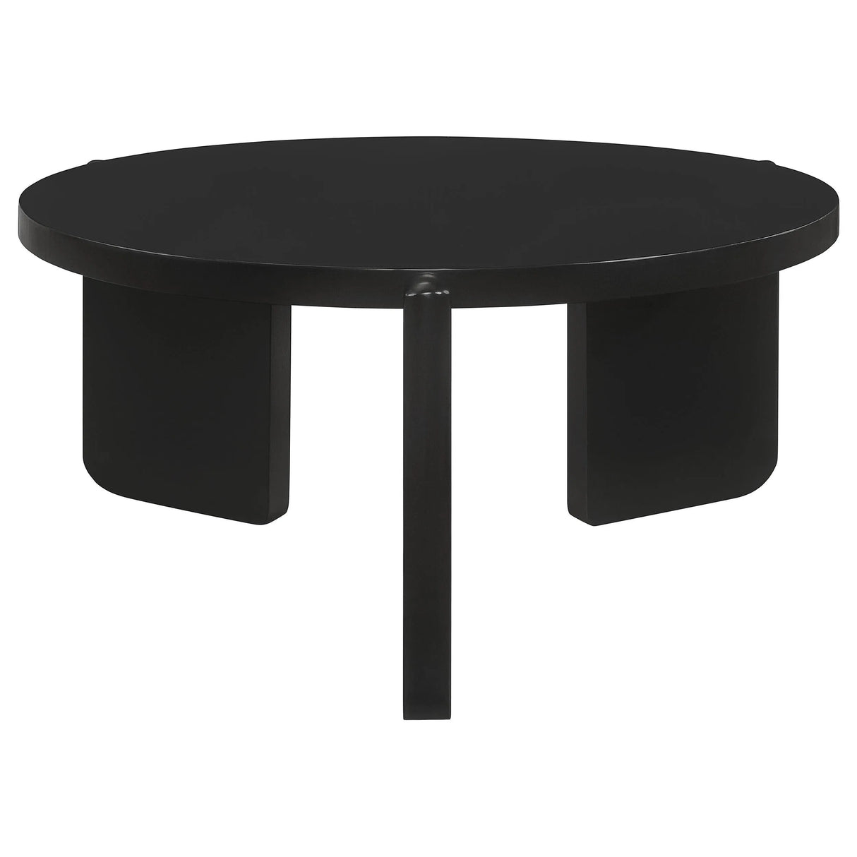 Cordova Black 3-Piece Solid Wood Coffee and End Table Set by Coaster at Eve Furniture