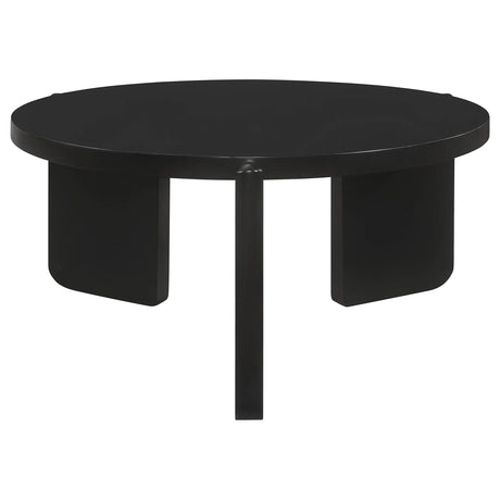 Cordova Black 3-Piece Solid Wood Coffee and End Table Set by Coaster at Eve Furniture