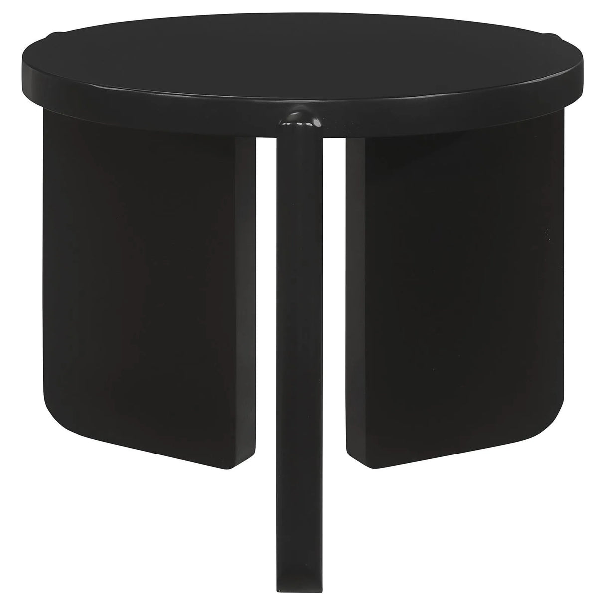 Cordova Black Round Solid Wood End Table by Coaster at Eve Furniture