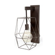 Cordova Gray Metal Hanging Bulb Caged Wall Sconce by Mercana at Eve Furniture