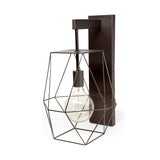 Cordova Gray Metal Hanging Bulb Caged Wall Sconce by Mercana at Eve Furniture
