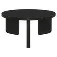 Cordova Round Solid Wood Coffee Table Black by Coaster at Eve Furniture