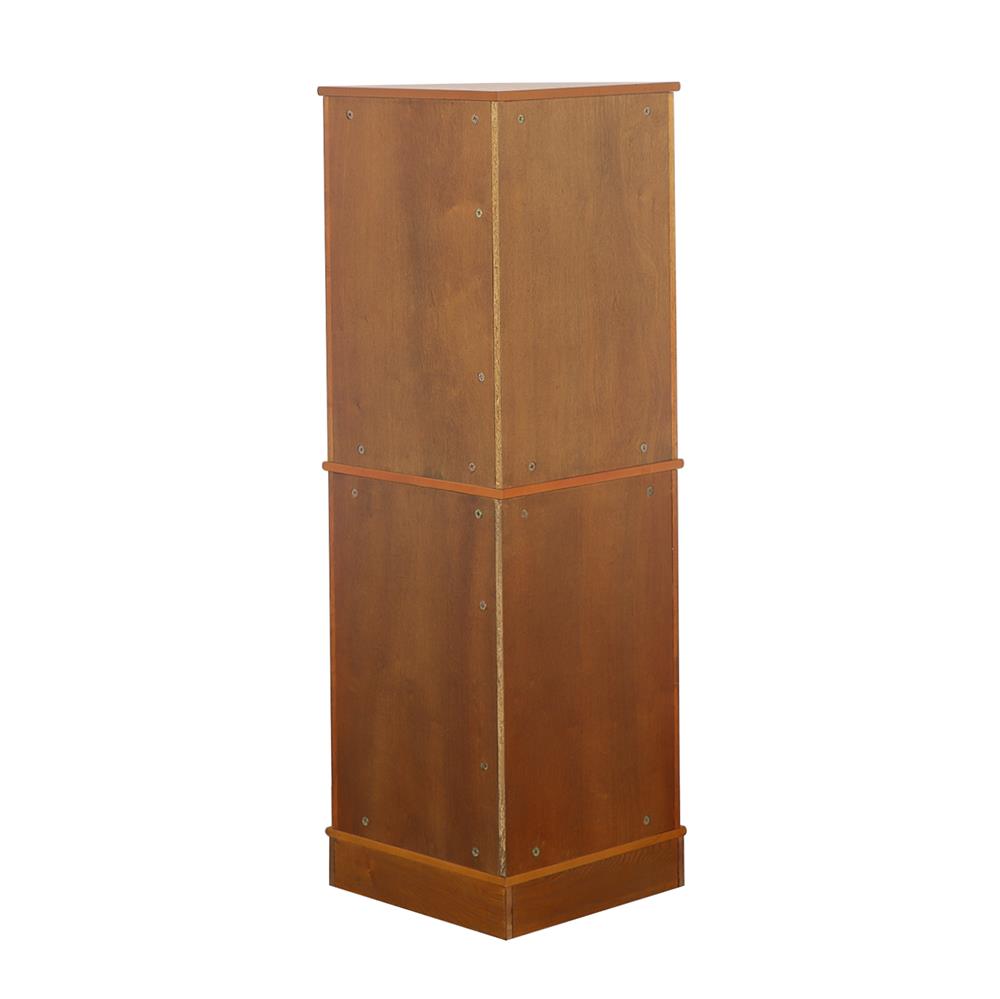 Coreosis Golden Brown 4-Shelf Corner Curio Cabinet