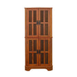 Coreosis Golden Brown 4-Shelf Corner Curio Cabinet by Coaster at Eve Furniture