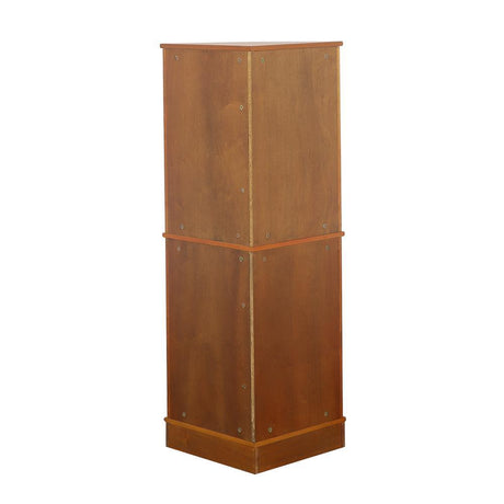 Coreosis Golden Brown 4-Shelf Corner Curio Cabinet by Coaster at Eve Furniture