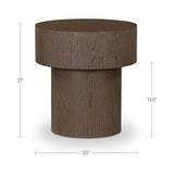 Corey Dark Brown Side Table by Moe's Home at Eve Furniture